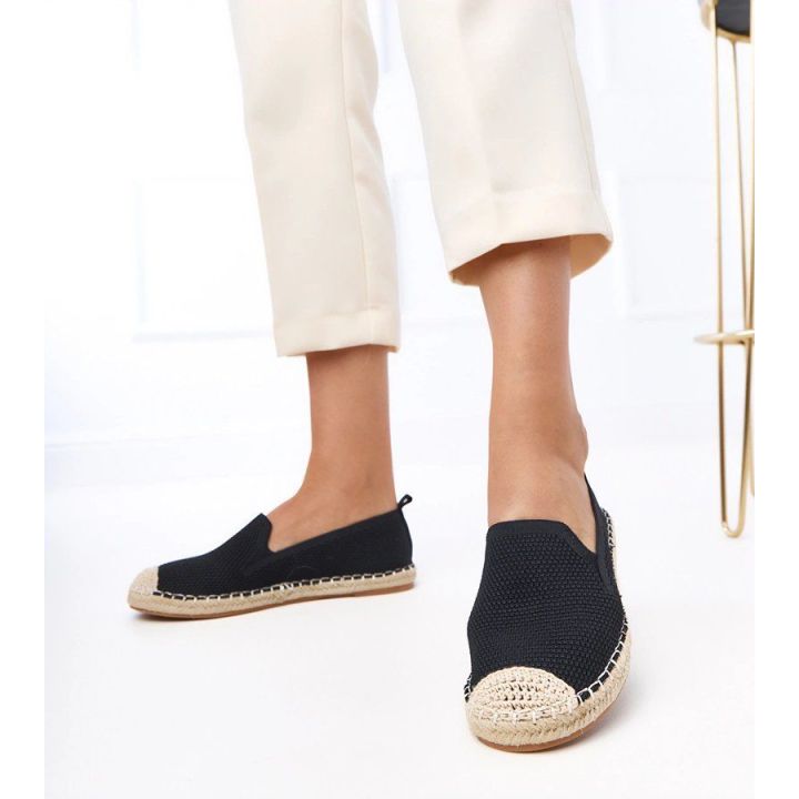 Moteriškos juodos espadrilės su platforma Luna
