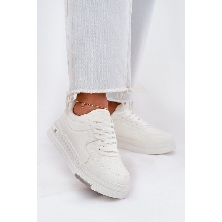 Žemi balti moteriški sportiniai bateliai laisvalaikiui BIG STAR SHOES