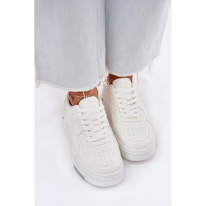 Žemi balti moteriški sportiniai bateliai laisvalaikiui BIG STAR SHOES