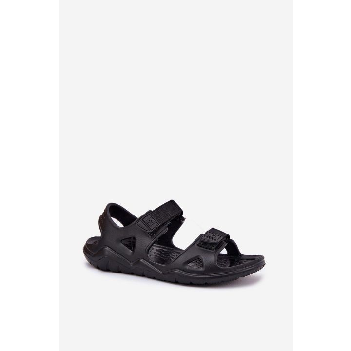 Platforminės juodos moteriškos basutės su paminkštintu padu BIG STAR SHOES