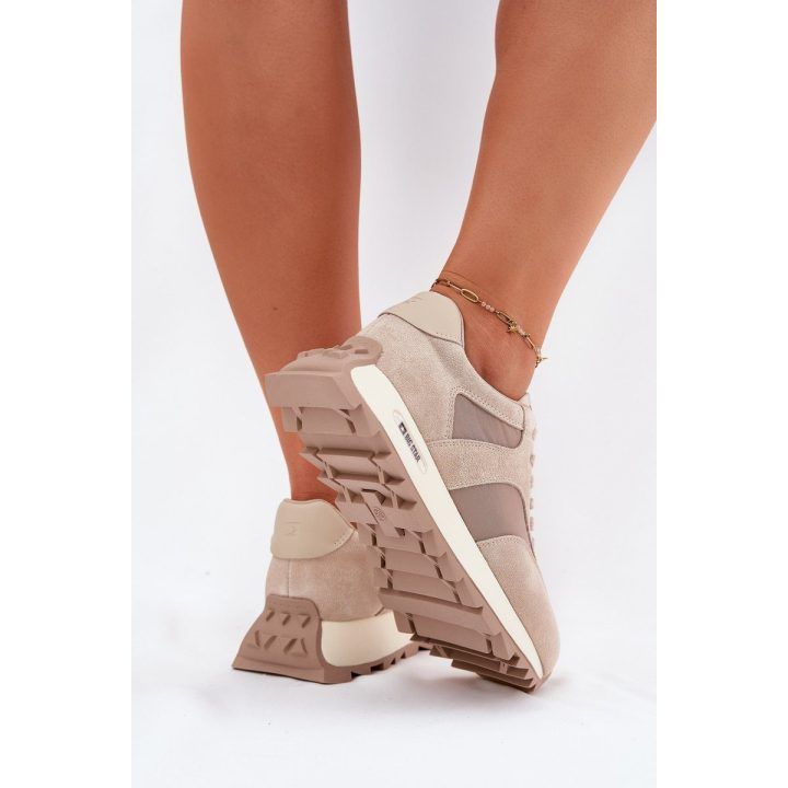 Sportiniai bateliai moterims smėlio spalvos su platforma BIG STAR SHOES