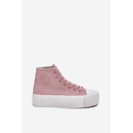 Sportiniai bateliai moterims rožinės spalvos su platforma BIG STAR SHOES