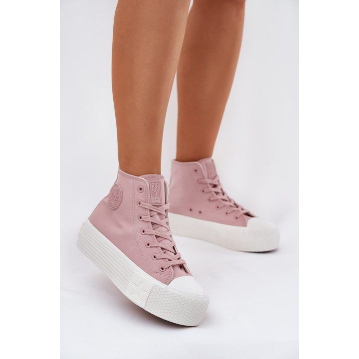 Sportiniai bateliai moterims rožinės spalvos su platforma BIG STAR SHOES