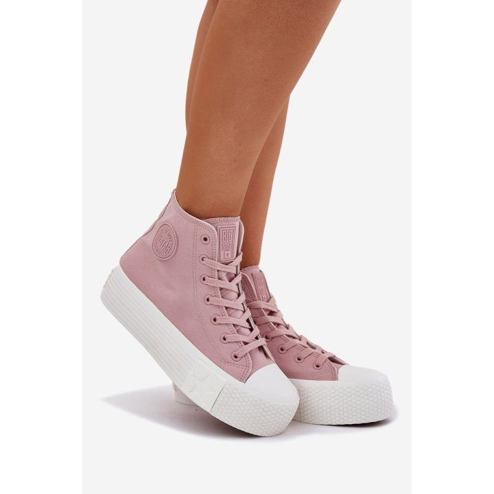 Sportiniai bateliai moterims rožinės spalvos su platforma BIG STAR SHOES