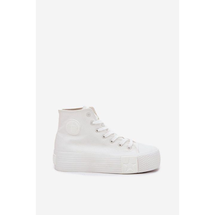 Sportiniai bateliai moterims balti su platforma BIG STAR SHOES