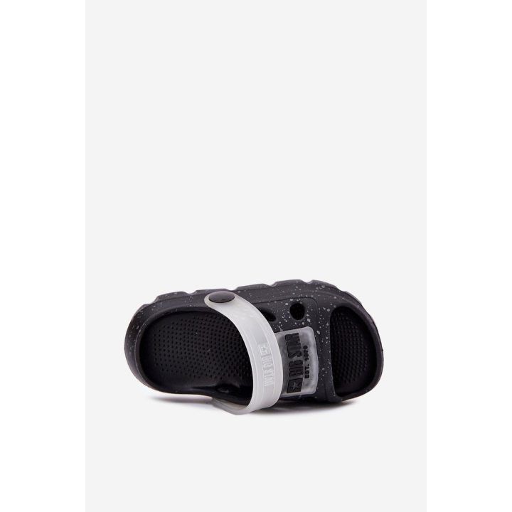 Vaikiškos juodos putplasčio basutės vasarai BIG STAR SHOES