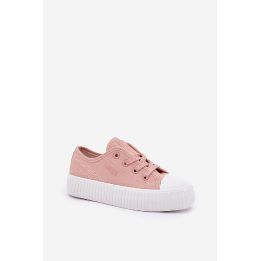 Vaikiški rožiniai sportiniai bateliai su raišteliais Big Star BIG STAR SHOES