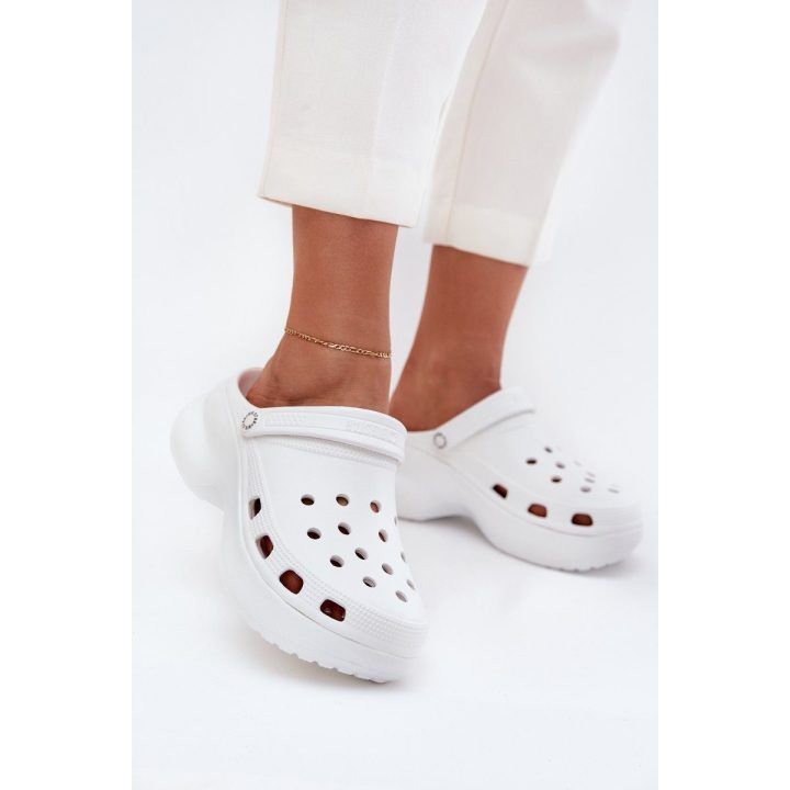 Šlepetės moterims baltos spalvos su storu padu Big Star BIG STAR SHOES