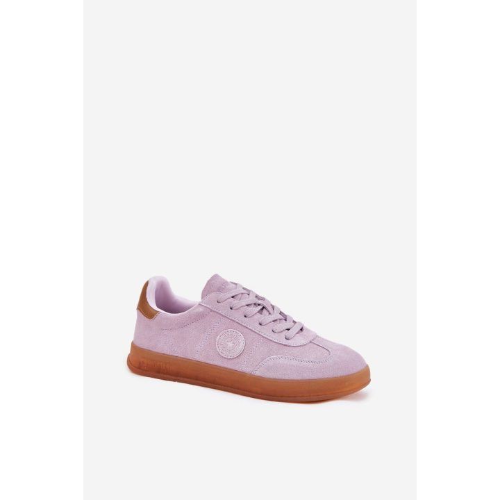 Moteriški violetiniai zomšiniai laisvalaikio batai su guminiais padais Big Star BIG STAR SHOES