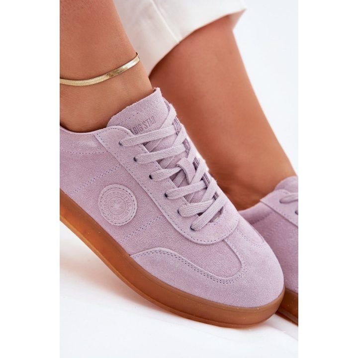 Moteriški violetiniai zomšiniai laisvalaikio batai su guminiais padais Big Star BIG STAR SHOES