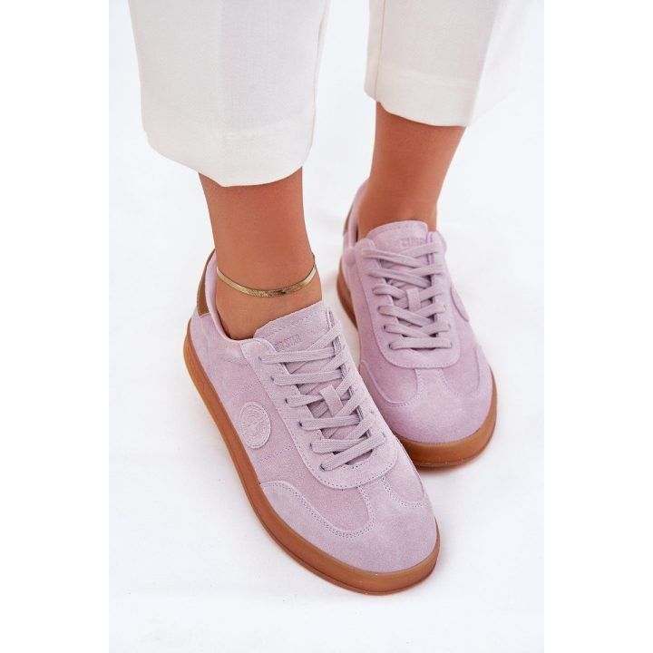 Moteriški violetiniai zomšiniai laisvalaikio batai su guminiais padais Big Star BIG STAR SHOES