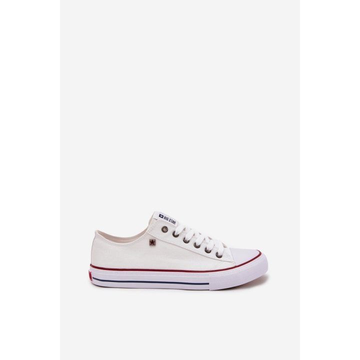 Laisvalaikio batai balti drobiniai suvarstomi Big Star BIG STAR SHOES