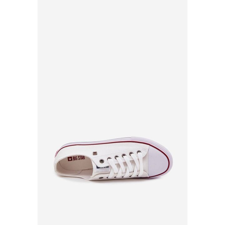 Laisvalaikio batai balti drobiniai suvarstomi Big Star BIG STAR SHOES