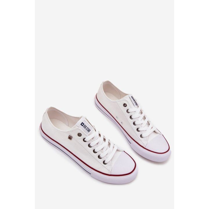 Laisvalaikio batai balti drobiniai suvarstomi Big Star BIG STAR SHOES
