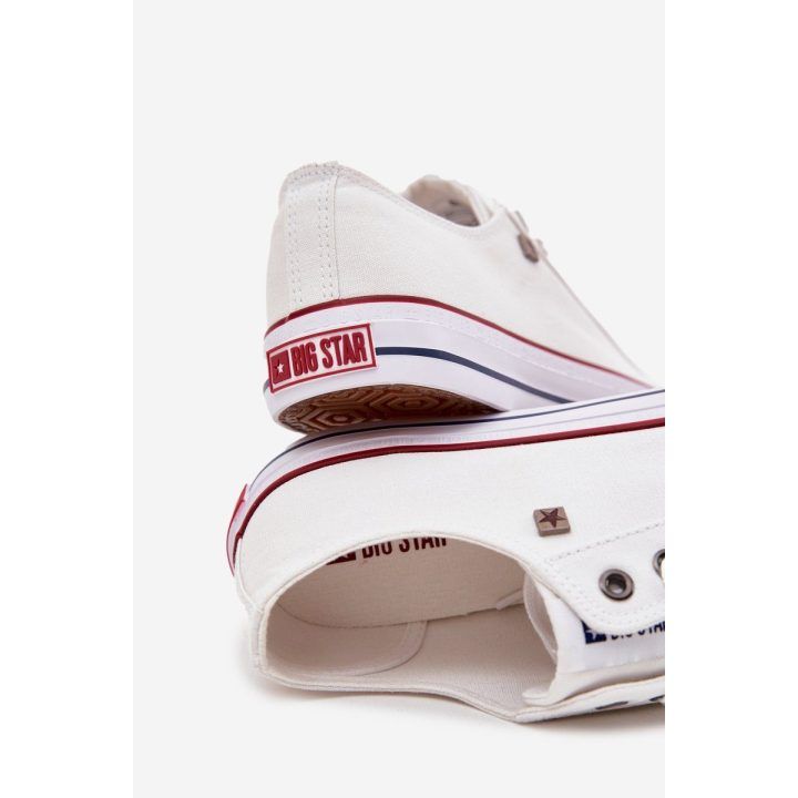 Laisvalaikio batai balti drobiniai suvarstomi Big Star BIG STAR SHOES