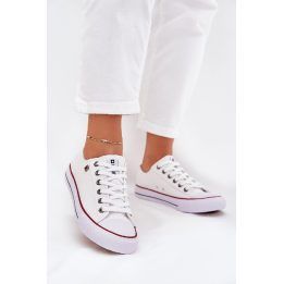 Laisvalaikio batai balti drobiniai suvarstomi Big Star BIG STAR SHOES