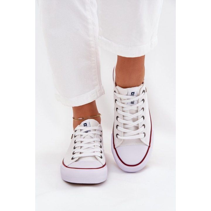 Laisvalaikio batai balti drobiniai suvarstomi Big Star BIG STAR SHOES