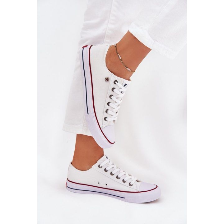 Laisvalaikio batai balti drobiniai suvarstomi Big Star BIG STAR SHOES