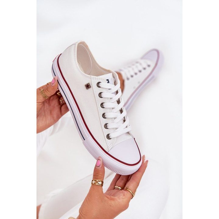 Laisvalaikio batai balti drobiniai suvarstomi Big Star BIG STAR SHOES