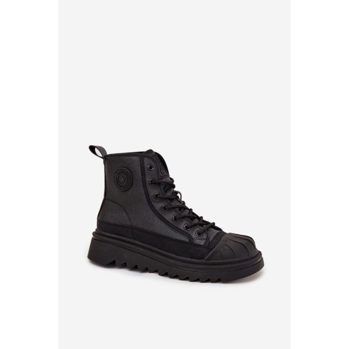 Aukšti moteriški juodi pašiltinti laisvalaikio batai Big Star BIG STAR SHOES