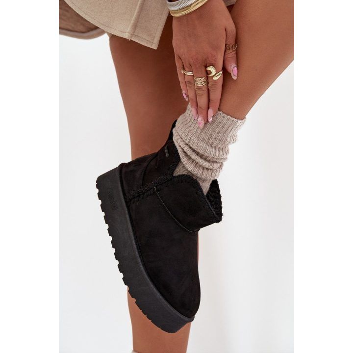 Žieminiai aulinukai moterims juodi su platforma Big Star BIG STAR SHOES