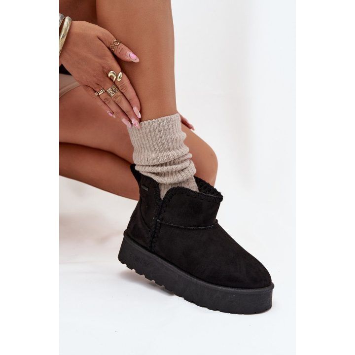 Žieminiai aulinukai moterims juodi su platforma Big Star BIG STAR SHOES