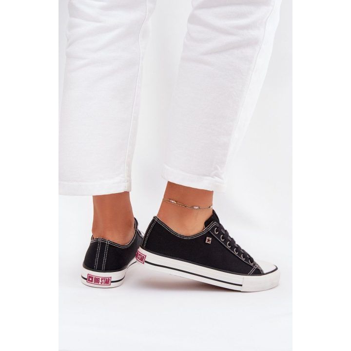 Laisvalaikio batai juodi drobiniai suvarstomi Big Star BIG STAR SHOES