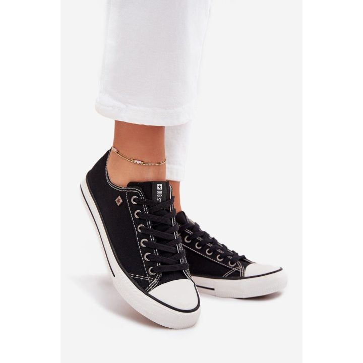 Laisvalaikio batai juodi drobiniai suvarstomi Big Star BIG STAR SHOES