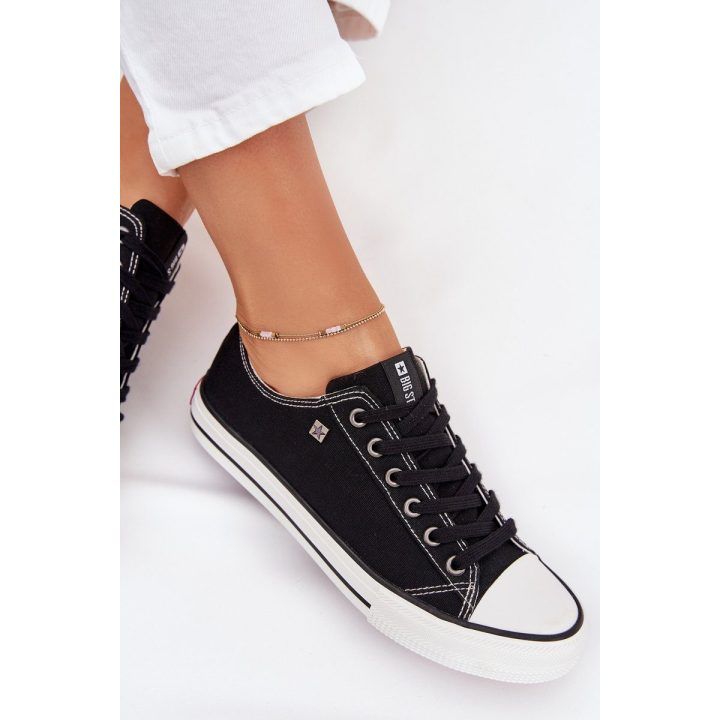 Laisvalaikio batai juodi drobiniai suvarstomi Big Star BIG STAR SHOES
