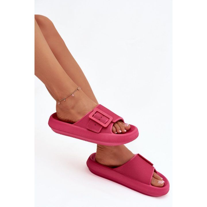 Platforminės rožinės putplasčio šlepetės su sagtimi Big Star BIG STAR SHOES