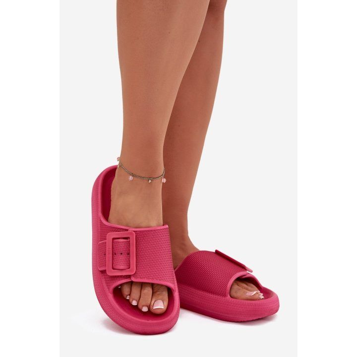 Platforminės rožinės putplasčio šlepetės su sagtimi Big Star BIG STAR SHOES