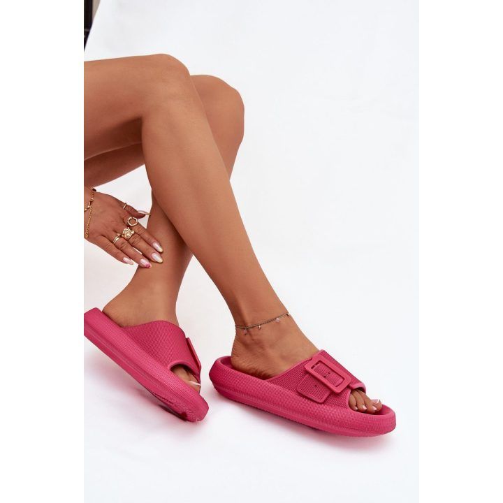 Platforminės rožinės putplasčio šlepetės su sagtimi Big Star BIG STAR SHOES