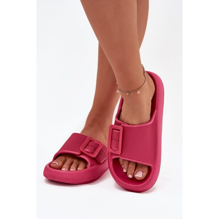 Platforminės rožinės putplasčio šlepetės su sagtimi Big Star BIG STAR SHOES