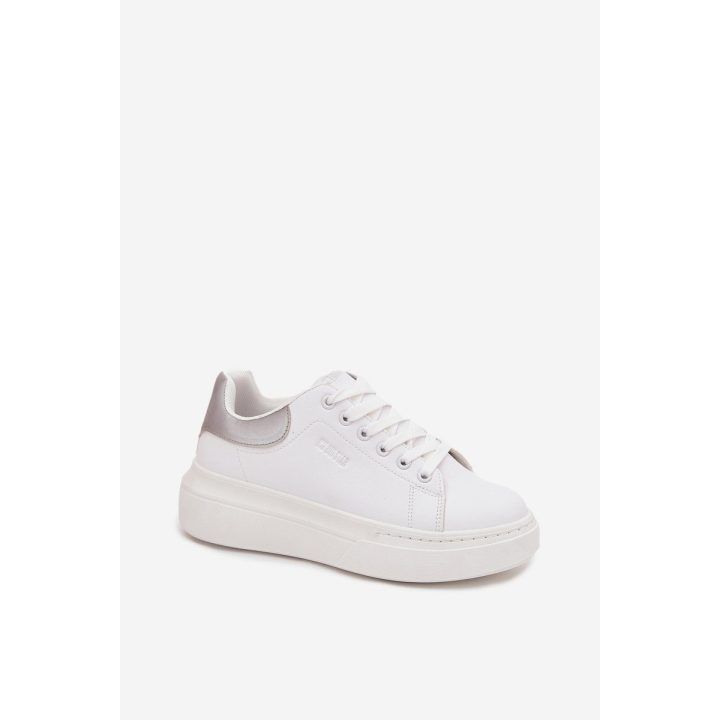 Laisvalaikio batai balti su platforma moterims Big Star BIG STAR SHOES