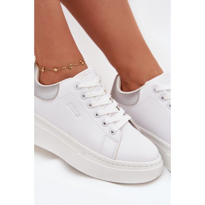 Laisvalaikio batai balti su platforma moterims Big Star BIG STAR SHOES