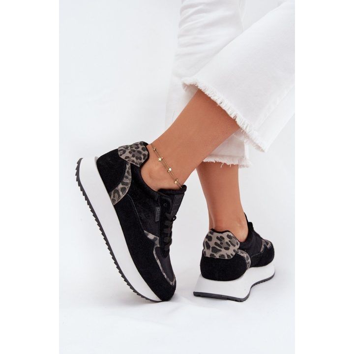 Laisvalaikio batai juodi zomšiniai su platforma Big Star BIG STAR SHOES