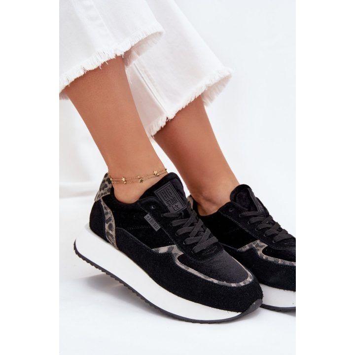 Laisvalaikio batai juodi zomšiniai su platforma Big Star BIG STAR SHOES