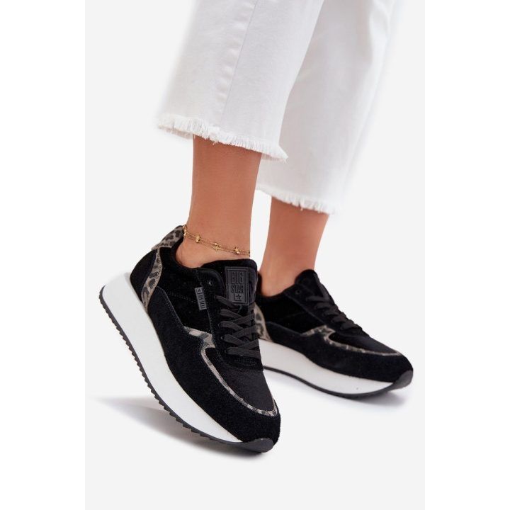 Laisvalaikio batai juodi zomšiniai su platforma Big Star BIG STAR SHOES