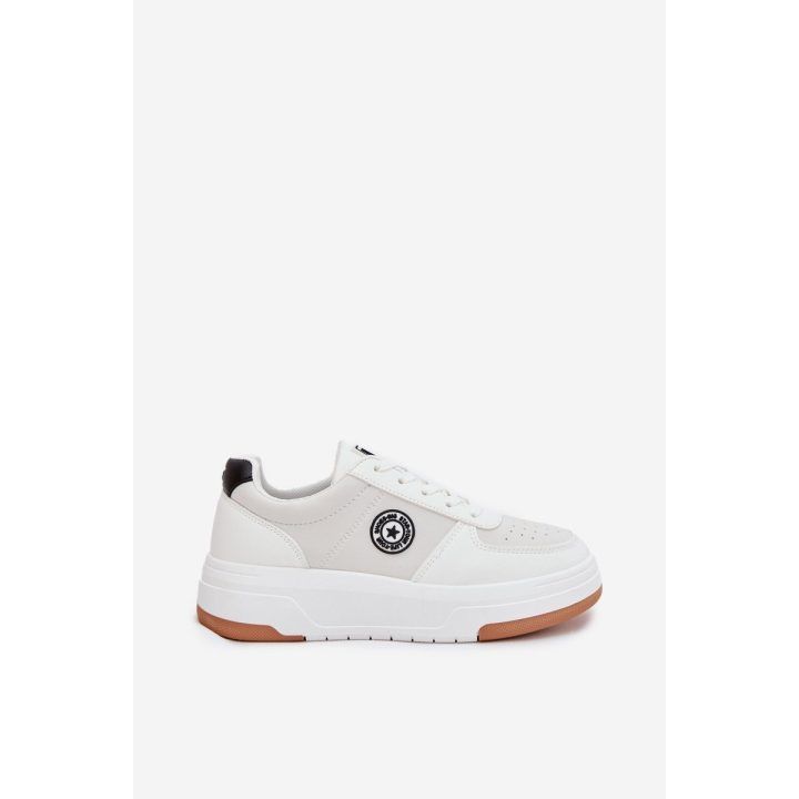 Laisvalaikio batai balti su platforma moterims Big Star BIG STAR SHOES