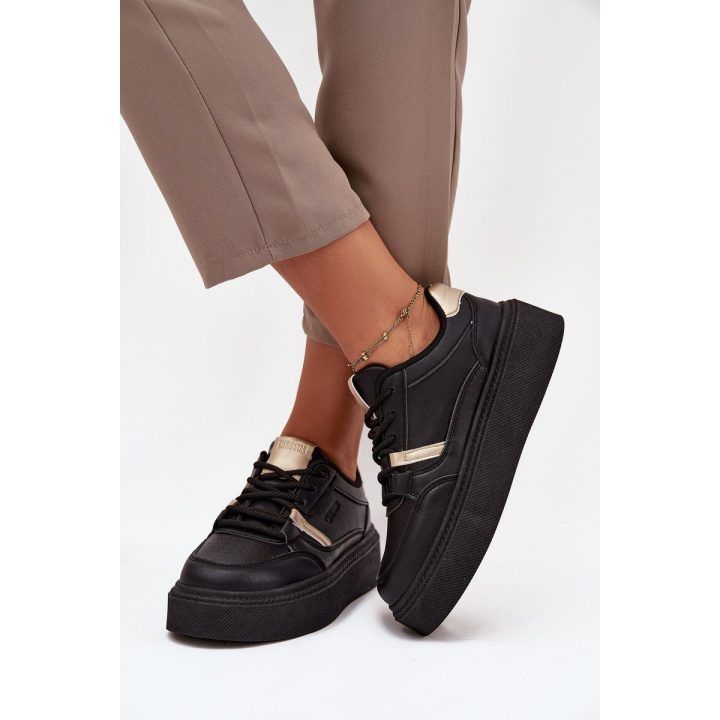 Laisvalaikio batai juodi su platforma moterims Big Star BIG STAR SHOES