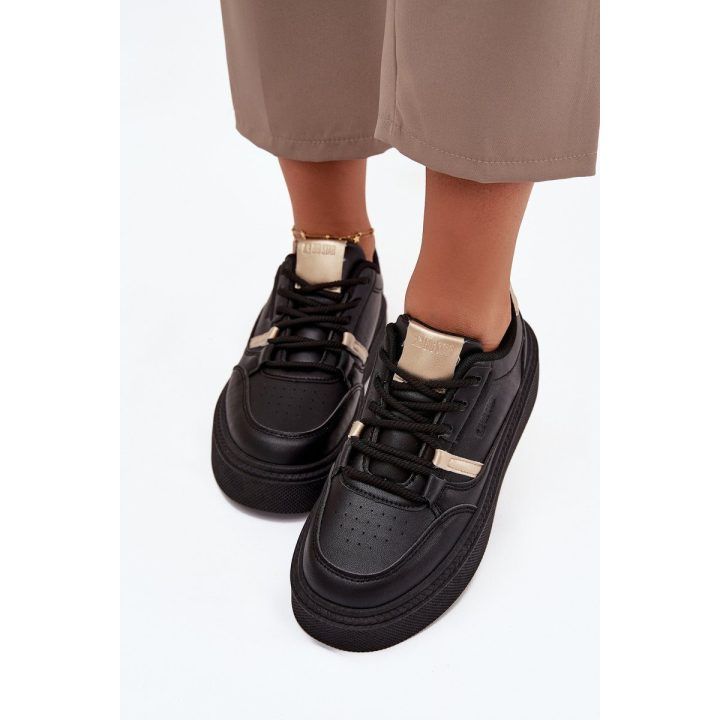 Laisvalaikio batai juodi su platforma moterims Big Star BIG STAR SHOES