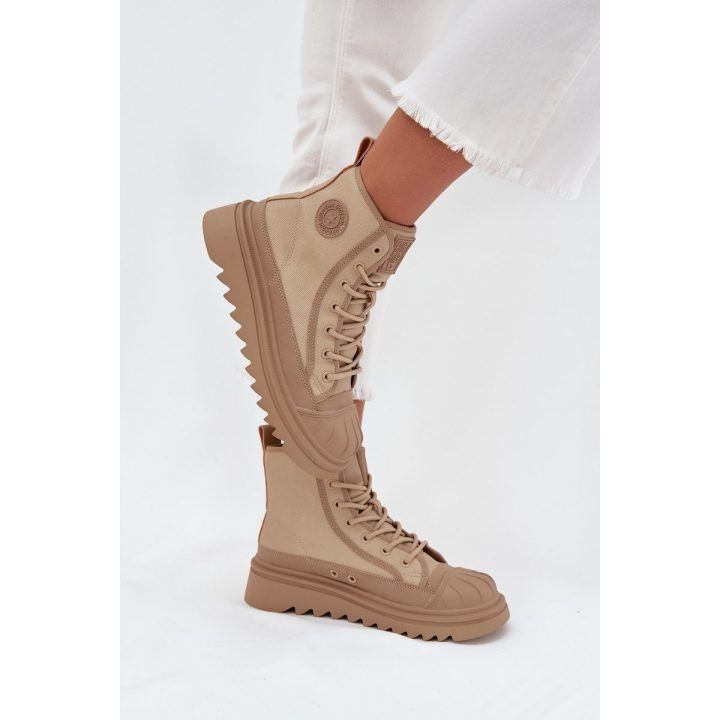 Laisvalaikio batai smėlio spalvos pašiltinti su auliuku Big Star BIG STAR SHOES
