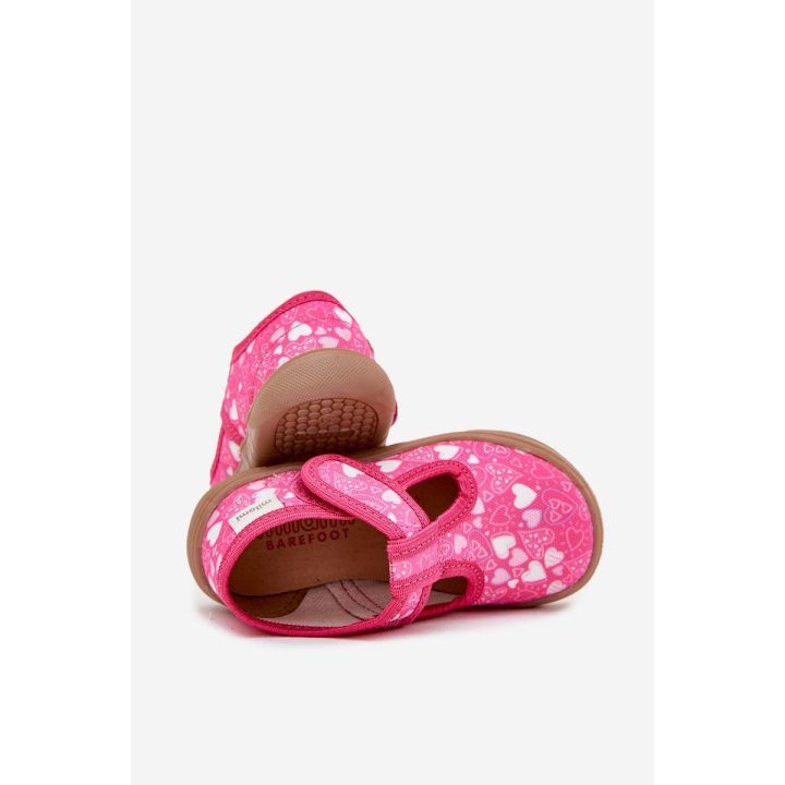 Vaikiški fuksijos spalvos barefoot bateliai su lipuku Milami MILAMI