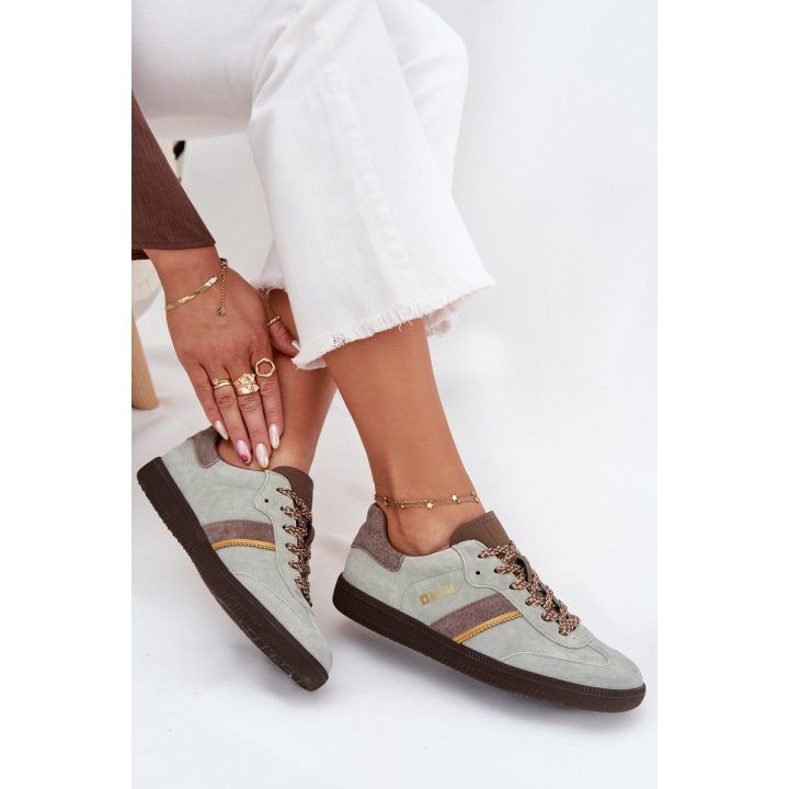 Laisvalaikio batai mėtų spalvos zomšiniai suvarstomi Big Star BIG STAR SHOES