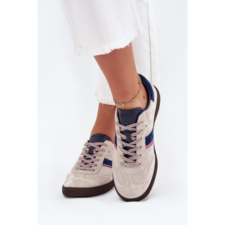 Laisvalaikio batai pilki zomšiniai suvarstomi Big Star BIG STAR SHOES