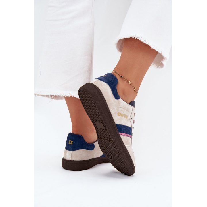 Laisvalaikio batai pilki zomšiniai suvarstomi Big Star BIG STAR SHOES