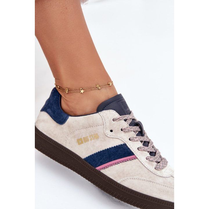 Laisvalaikio batai pilki zomšiniai suvarstomi Big Star BIG STAR SHOES