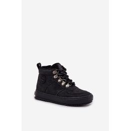 Vaikiški juodi auliniai batai su pašiltinimu žygiams Big Star BIG STAR SHOES