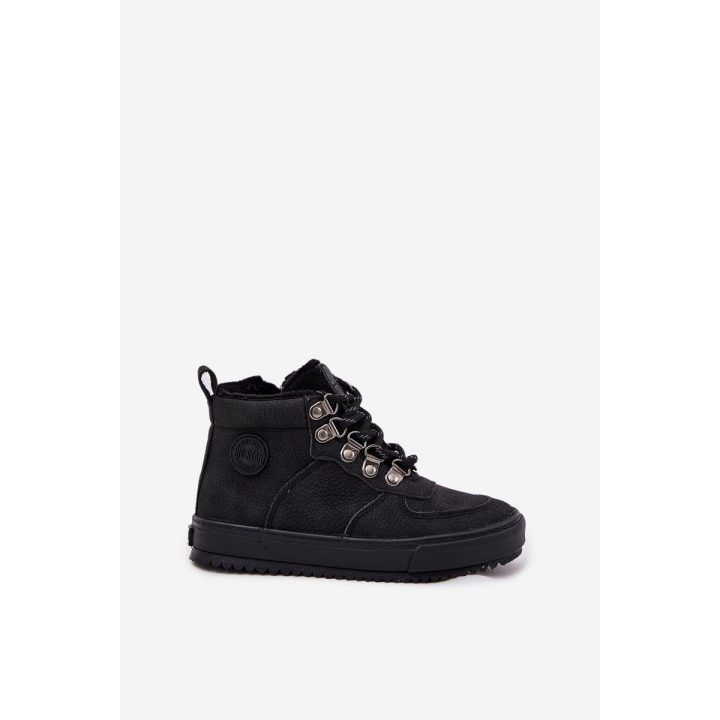 Vaikiški juodi auliniai batai su pašiltinimu žygiams Big Star BIG STAR SHOES