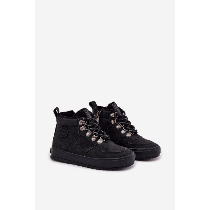 Vaikiški juodi auliniai batai su pašiltinimu žygiams Big Star BIG STAR SHOES